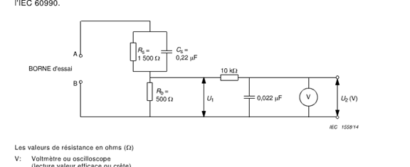 Peralatan Uji IEC 62368-1 Klausul 5.2.2.2 Sirkuit Pengukuran Arus Sentuh 0