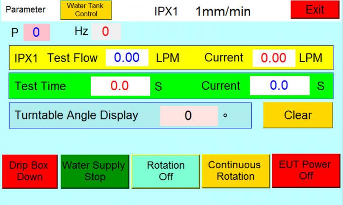 IEC 60529 Intelligent Water Ingress 200mm IPX1 IPX2 Rain Alat Uji Tetes Vertikal 0